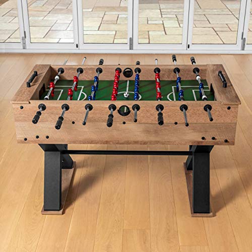 Pinpoint Mesa de Fútbol Futbolín de Madera para Adultos y Niños | Juego de Fútbol de Mesa con Bolas | Futbolin de Madera para Toda la Familia