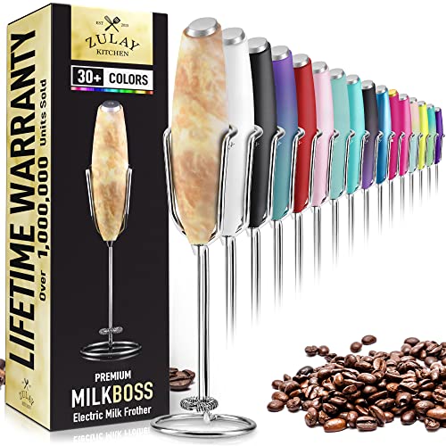 Image of Mini & Mighty Milk Frother Wand - Powerful Handheld Coffee Frother, Battery Operated Drink Mixer - Compact Pocket Size - Detachable Whisk for Latte, Cappuccino, Matcha, Hot Chocolate