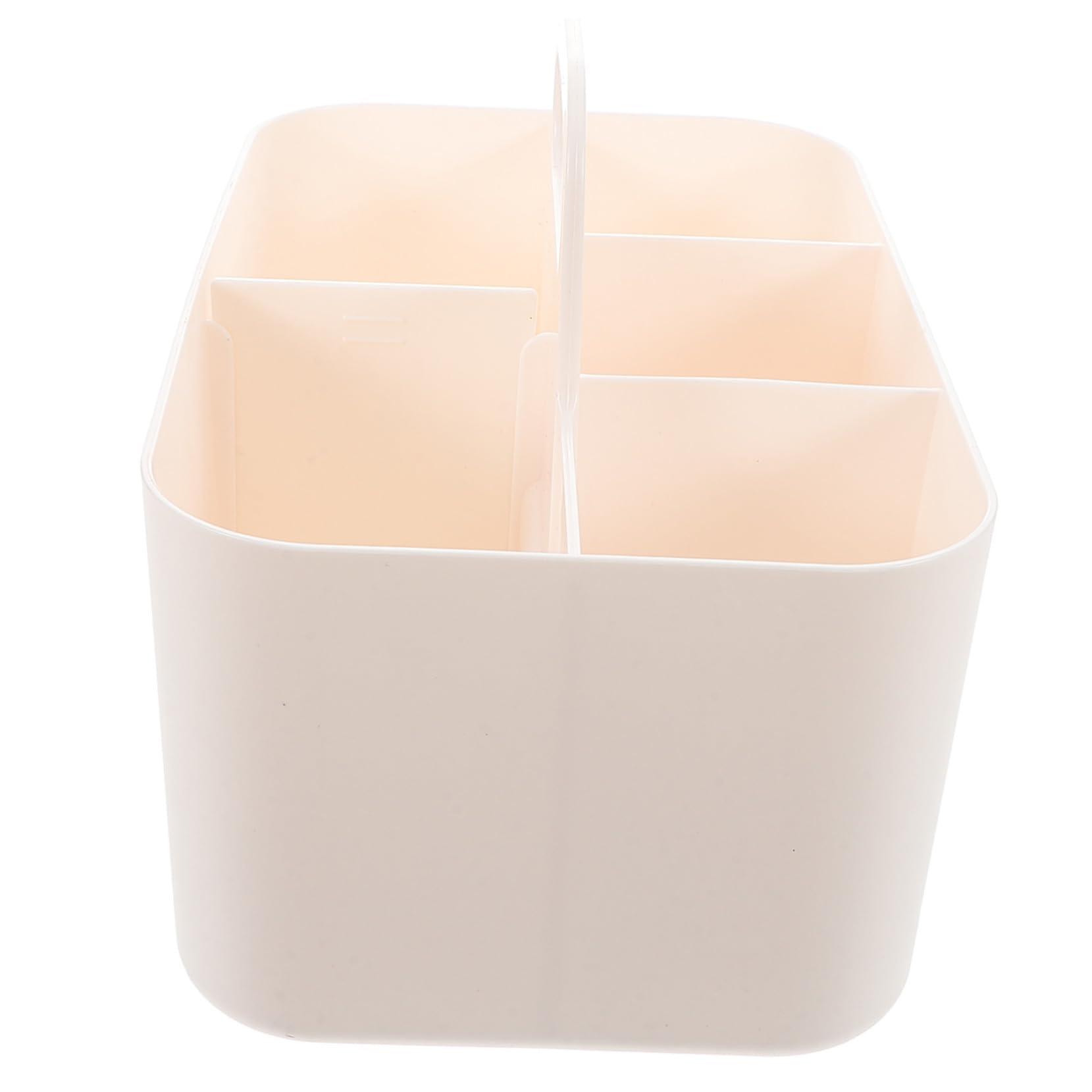 PLAFOPE Organizer Scrivania in Plastica con Manico Portatile Scatola Portaoggetti Segmentata per Cancelleria e Cosmetici Multifunzionale per Ufficio e Casa Scomparti