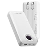 Portable Charger 20000mAh，22.5W Fast Charging Power Bank, Cell Phone Replacement Battery with 5 Output 2 Input for iPhone 16/15 Plus/15 Pro Pro Max,Samsung Galaxy,and More(1 Pack,Pearl White)