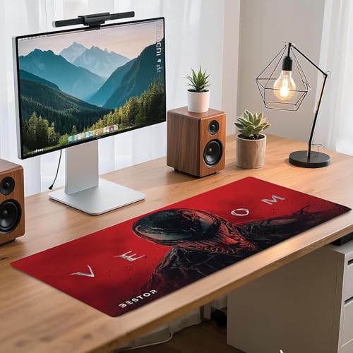 Image of BESTOR Extended Gaming Mouse Pad 90x45cm Large Deskmat - Ultra Smooth Speed Surface with Stitched Edges, Anti-Slip Rubber Base, 3-Layer Premium Build, Non-Slip Keyboard & Mouse Mat for Gaming