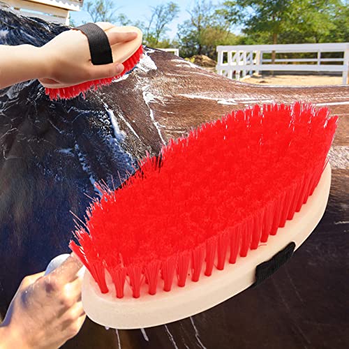 BREUAILY Horse Grooming Kit 10pcs Professional Horse Soft Massage Brush Kit Portable Horse Cleaning Tool Kit Horse Hair Brush Curry Comb Hoof Pick for Horse Cow Pony - Image 6