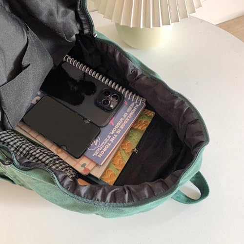 Image of AFGWK Vintage Canvas Backpack for Women Grunge Hippie Cute Boho School