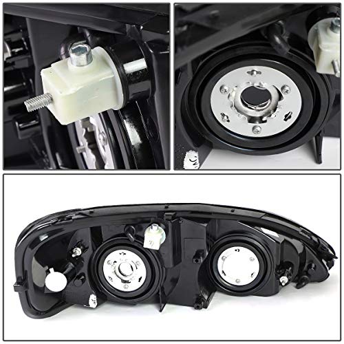 Auto Dynasty Pair Black Housing Amber Corner Headlights Assembly Lamps Compatible With Pontiac Grand Prix 7Th Gen Ft1 Gt2 Gtp 04-08 #TOP3