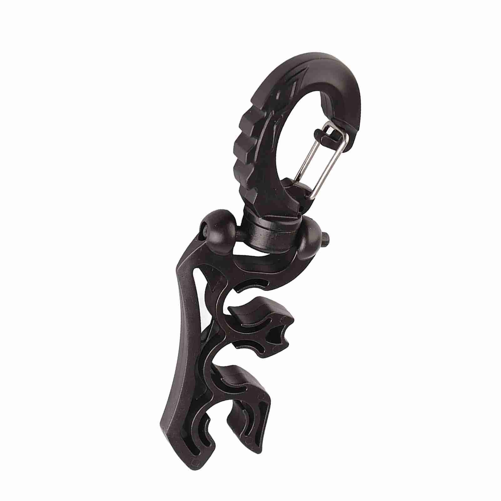 Keep Diving Hose Holder Quick Attach Clip Buckle for BCD 3 Tube Clamps PP Material Proof in Underwater Adventures (Black)