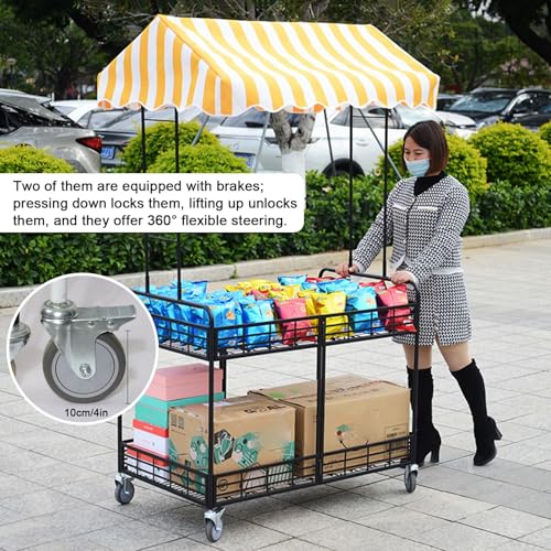 Soporte de mercado plegable en acero al carbono con diseño de 2 capas 8