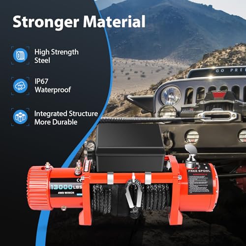 Winch eléctrico 13000lbs 12V con control remoto miniatura 2