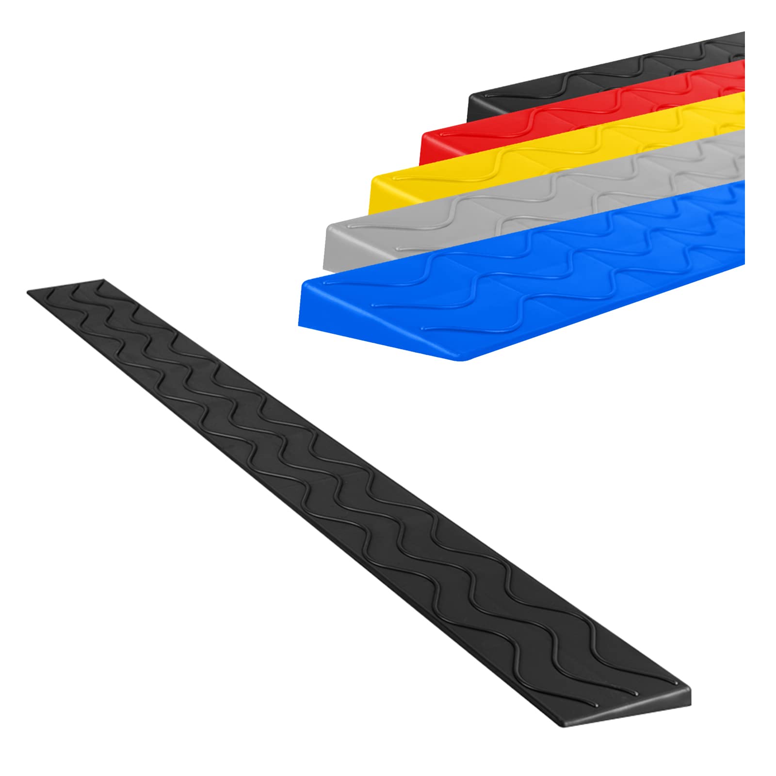 Rampa de umbral portátil para interiores para puertas, rampa para silla de ruedas y bordillos con elevación de 1 a 10 cm, ideal para bicicletas, scooters, equipaje y robots de barrido