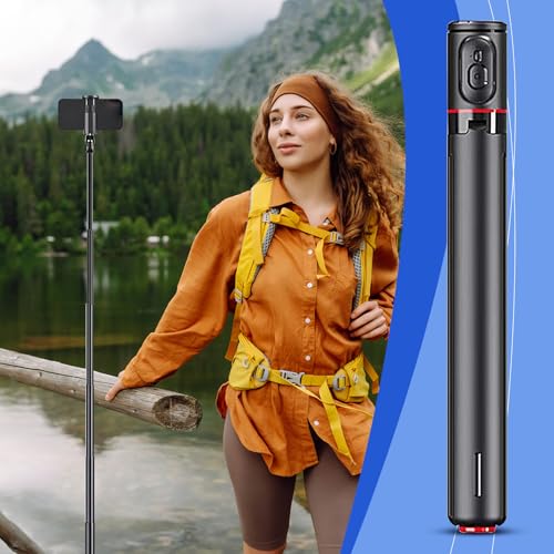 Trípode para selfies con rotación de 360 grados y soporte inalámbrico extensible 2
