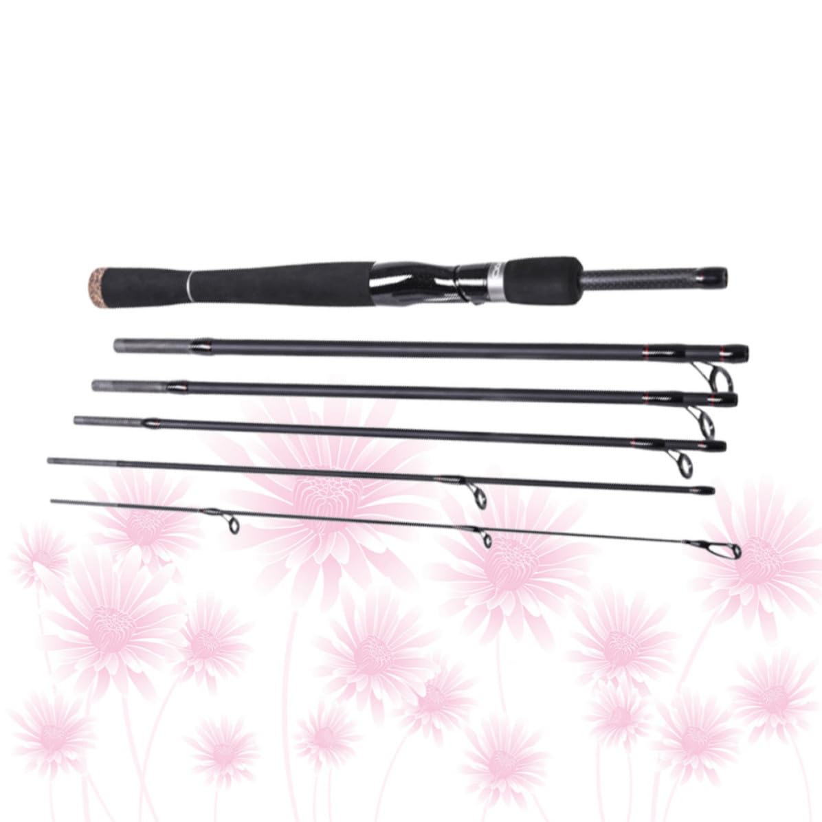 Canna da Pesca da Spinning in Carbonio 2,1m, 6 Sezioni