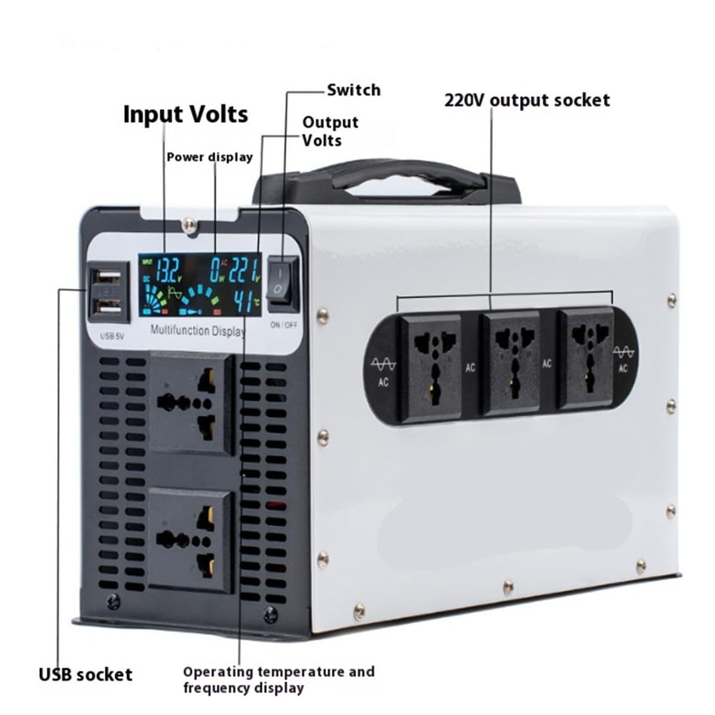24V to 110V 50HZ,Przetwornica wysokiej wydajności z czystą falą sinusoidalną 72V na 230V DC 12V 24V 48V 60V 72V na 110V 230V AC do domu, kampera, ciężarówki,3000W