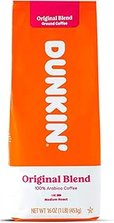 Dunkin Donuts Coffee Original Blend 16 OZ Bag, Pack of 1 1 Pound (Pack of 1)