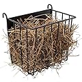 Guinea Pig Hay Feeder?Rabbit Hay Feeder with Heavy-Duty Metal Frame Hay Holder?for Bunny, Guinea Pigs,Chinchillas-6.9x4.7x6.6 inch