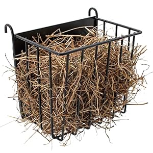 Guinea Pig Hay Feeder，Rabbit Hay Feeder with Heavy-Duty Metal Frame Hay Holder，for Bunny, Guinea Pigs,Chinchillas-6.9×4.7×6.6 inch