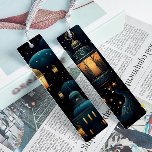 Marque-pages lanternes du Ramadan en édition raffinée ornés de pompons soyeux - 4