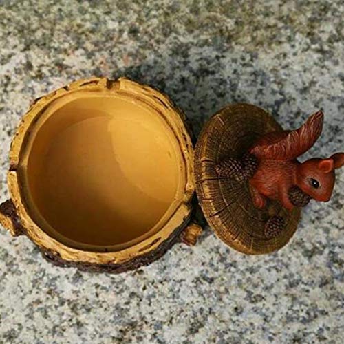 CLISPEED Cinzeiro de Resina Esquilo Esculturas EstÃ¡tuas Dos Desenhos Animados Forma Animal Suporte