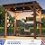 Modern Shade Grill Gazebo 6' X 8', Cedar Wood Gazebo with Shelves and Paper Towel Holder, Patio Gazebo with Galvanized Steel Roof, USB and USB-C Charging Ports, BBQ Gazebo for Patio Backyard