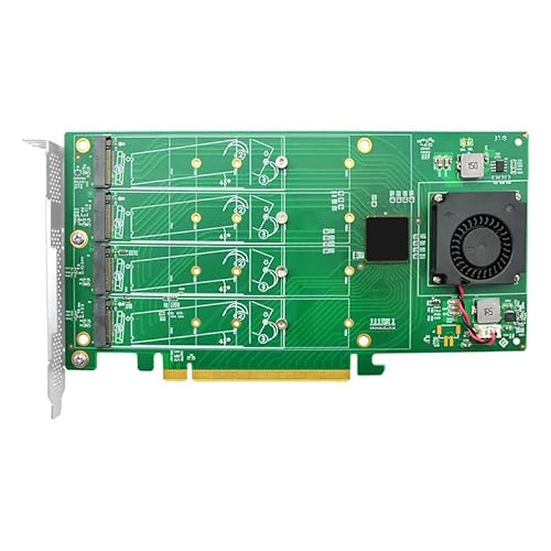 Quad PCIe 3.0 x16 M.2 NVMe Switch Card (PLX 8747)