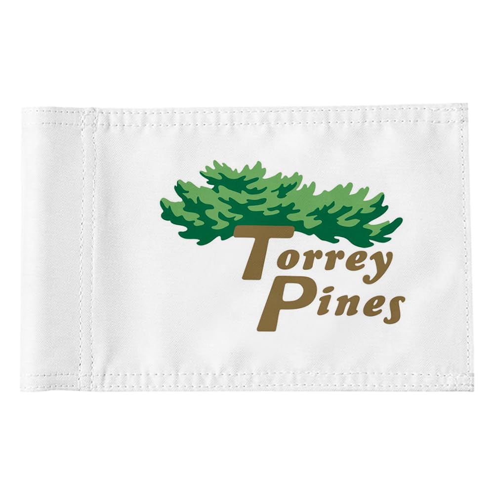 Torrey Pines Golf Pin PGA Flag Practic Putting Green Golf Flag For Backyard Garden Double-Sewn 600D Nylon Miniature Pin Flag Regulation Tube Flag(8"X6")