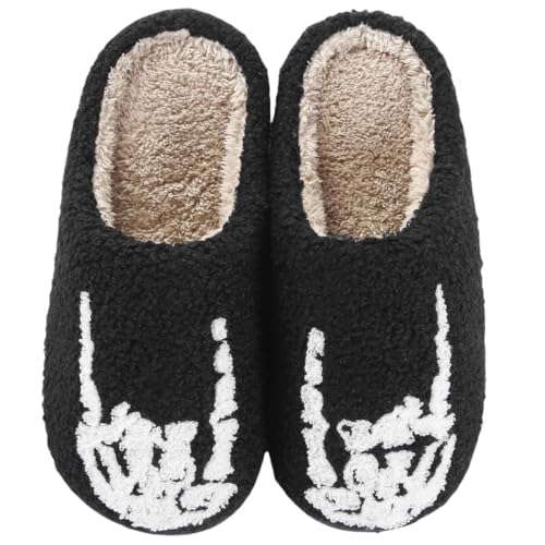 Men Women Indoor Anti-slip Warm Slippers Plush Cozy Home Shoes