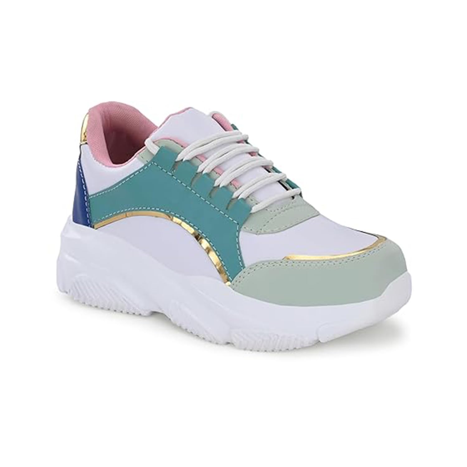 Womens Stratosphere Steps Colourblocked Chunky Lightweight Fashion Semi Casual Sneakers Shoes | Breathable | Lightweight | Versatile Comfort | Walking, Running | Anti Skid Outsole-image-1