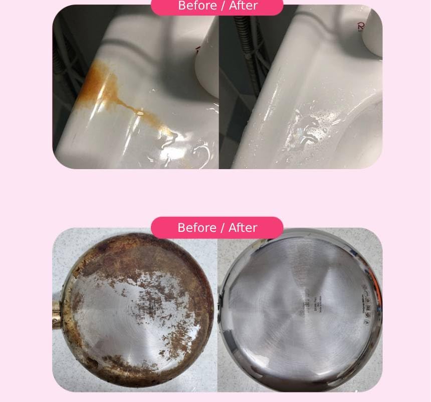 Rust Remover For Metal, Multipurpose Rust Remover Spray (5.07oz/150ml) - Including Brush, Stainless Steel, Stone, Plastic Stain Quick Cleaner