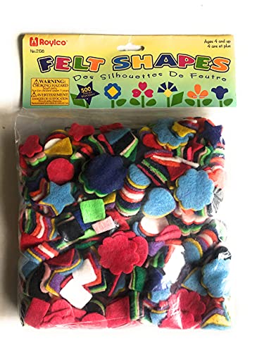 Felt Shapes 500 Pieces MORCEAUX Felt Shapes, Heart, Star, and Geometric Design