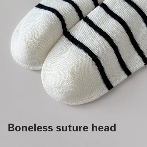 Toddler Socks, 4 Pair Girls Autumn Winter Bowknot Cuff Socks Comfortable Cotton Ankle Sock Kids Sock set3