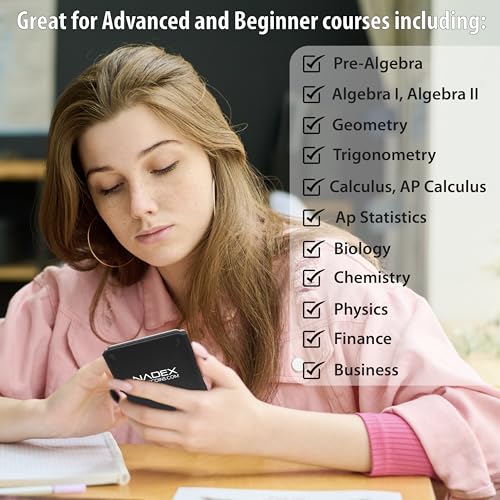 Scientific Calculator with Graphing, Includes Carrying Case, for College and High School Students, Calculus, Algebra, Geometry, Trigonometry, Statistics, Physics, Chemistry, Black by Nadex - Image 8