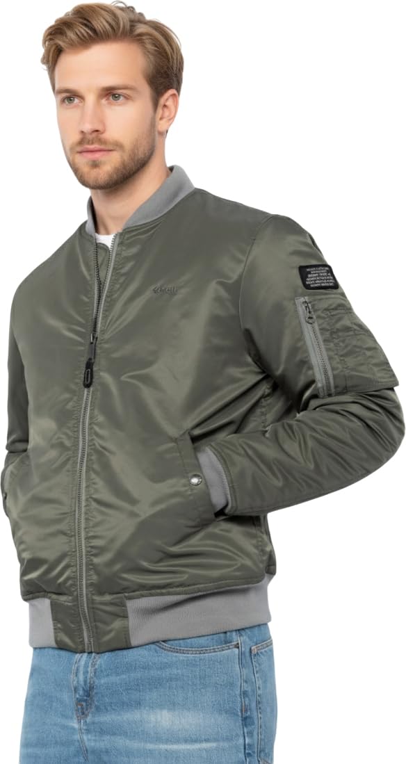 Schott NYC Airforcers Unisex Bombers, Sage Khaki, XL