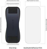 Vista 7 de Sinjimoru - Agarre para teléfono con banda de silicona – Cómodo soporte de una mano y patas para smartphones, tabletas y eReaders para iPhone