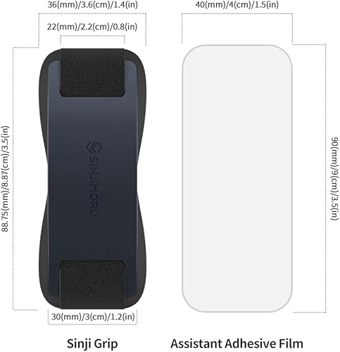 Miniatura 7 de Sinjimoru Agarre para teléfono con banda de silicona, cómodo soporte con una mano y soporte para teléfonos inteligentes, tabletas y lectores