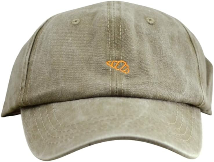 Shapes Studio Croissant Washed Cotton Baseball Cap, Navy Blue, Army Green, Coffee Brown,Birthday Gift
