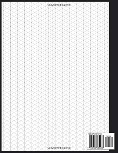 Isometric Grid Paper Notebook for Architects Large 8.5"X11" Inches - 100 Numbered-Page - Image 2