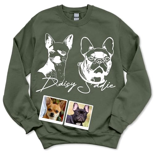 Personalized Sweatshirt For Women Dog And Mom Matching Outfits Dog Gifts For Owners Custom Shirt Christmas