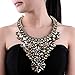 Brown Crystal Rhinestone Statement Necklace, Blown Chunky Collar Choker Bib Pendant Statement Necklace Fashion Necklace Jewelry for Women…