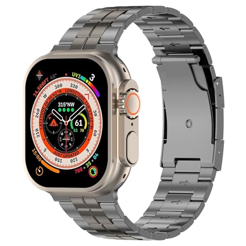 Bracelet en titane de 46 mm pour Apple Watch, parfait du bureau aux séances de sport intenses