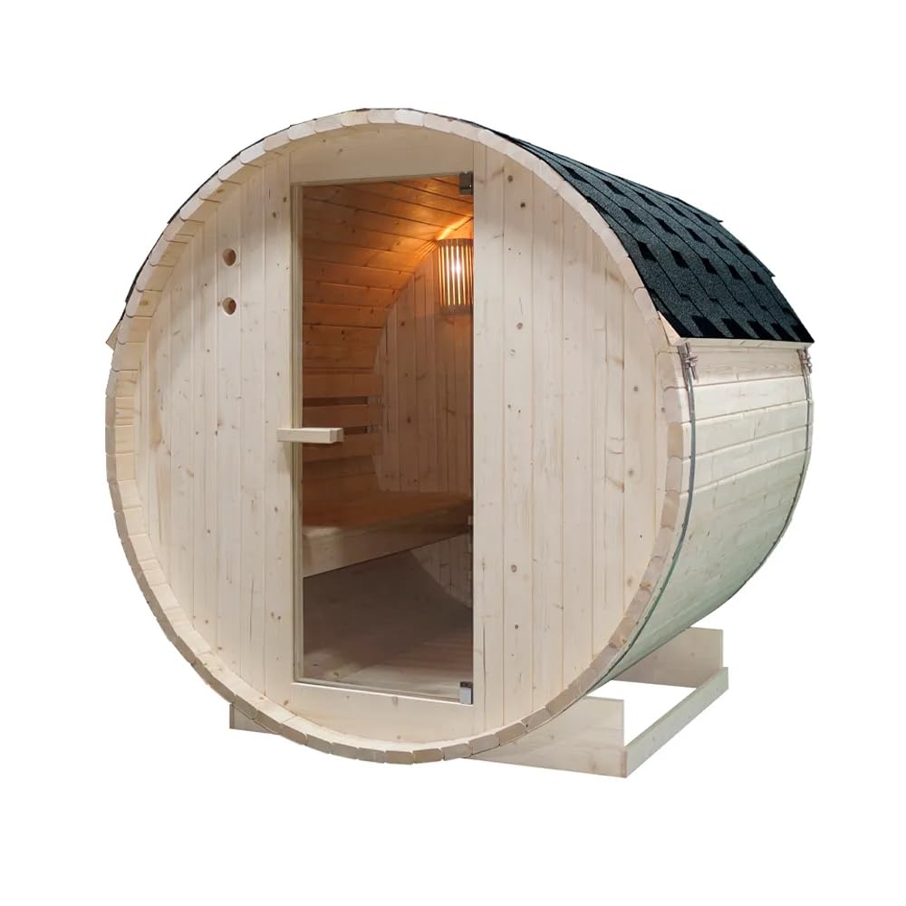 Sauna finlandese da esterno 4 persone 185x180 cm h190 in legno di abete | Onsen