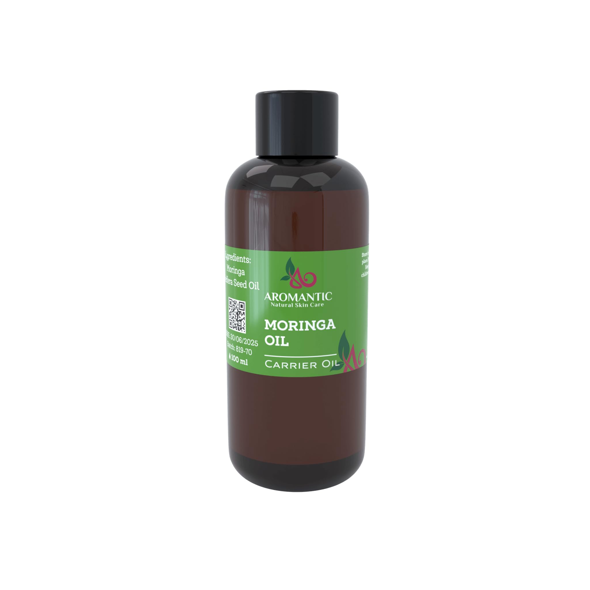 Olej Moringa - Czyste Omega 9 Bogate Odżywienie Skóry i Włosów - Głęboko Nawilżający, Lekki i Nietłusty - Idealny do Suchej i Dojrzałej Skóry 100 ml (1 Litre)