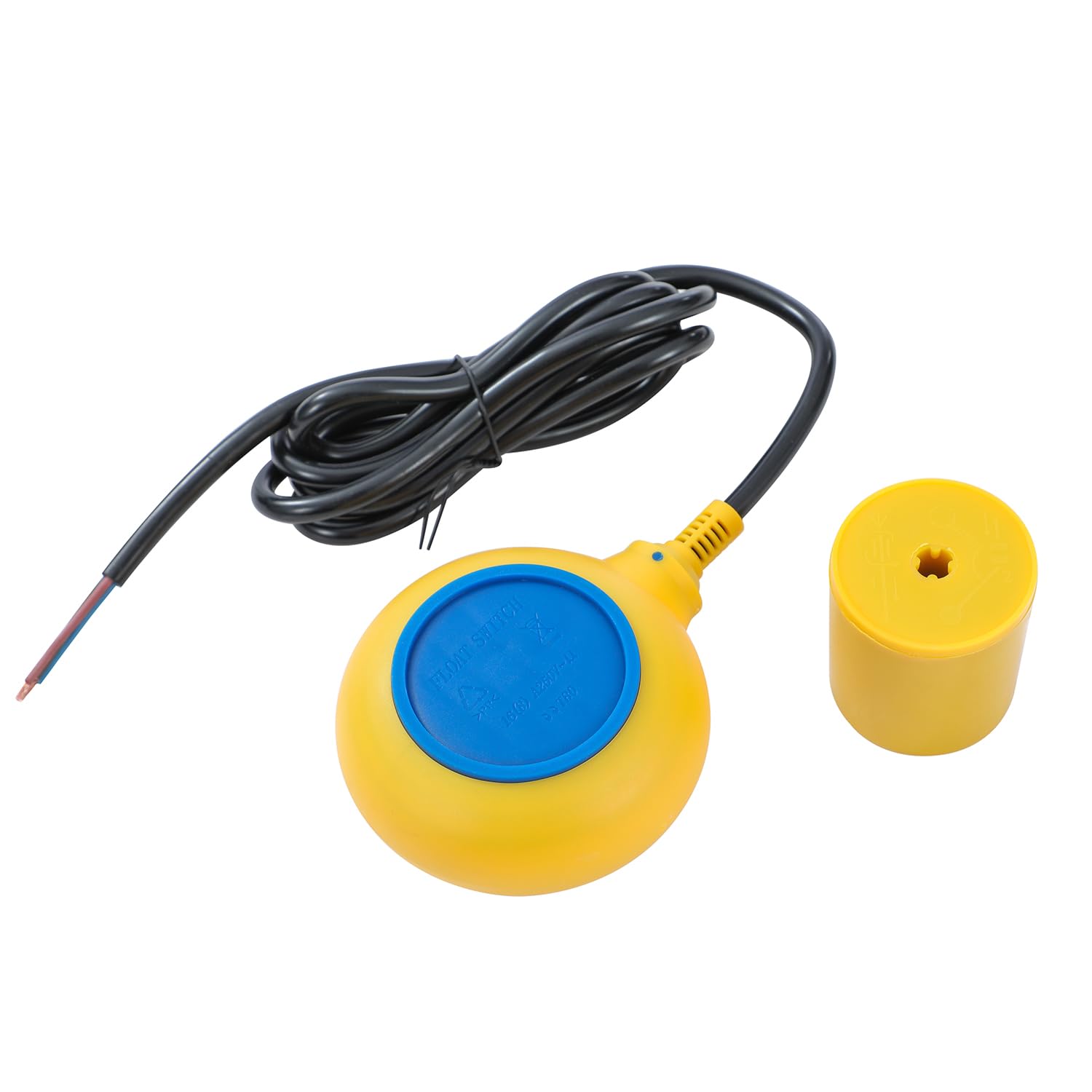 KATSU Tools Float Switch 220V 2M Cable Water Level Sensor Controller Round Floating Switch for Electrical Pump, Water Tank, Sump Pump 151005