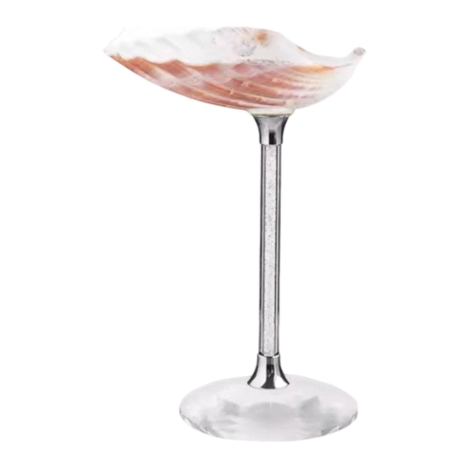 MagiDeal Copas de Vino, Vasos y Vasos multifuncionales para Jugo, para Celebraciones de Compromiso, Bares, Fiestas de cumpleaños, Fiestas temáticas de Playa, Base Plateada de Concha Marina