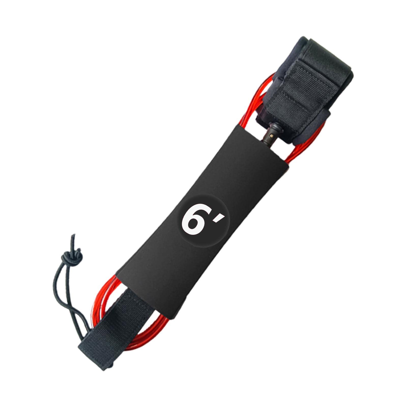 QLoztyse Surfboard Leash, Straight Surf Leash for Boards, Lightweight Surf Foot Leash for Outdoor Boards (Shortboards, Longboards), Red, 6ft