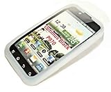 Case , Schale , Hülle , SILIKON COVER CASE TASCHE HANDY HÜLLE TRANSPARENT WEIß für LG P970 OPTIMUS BLACK
