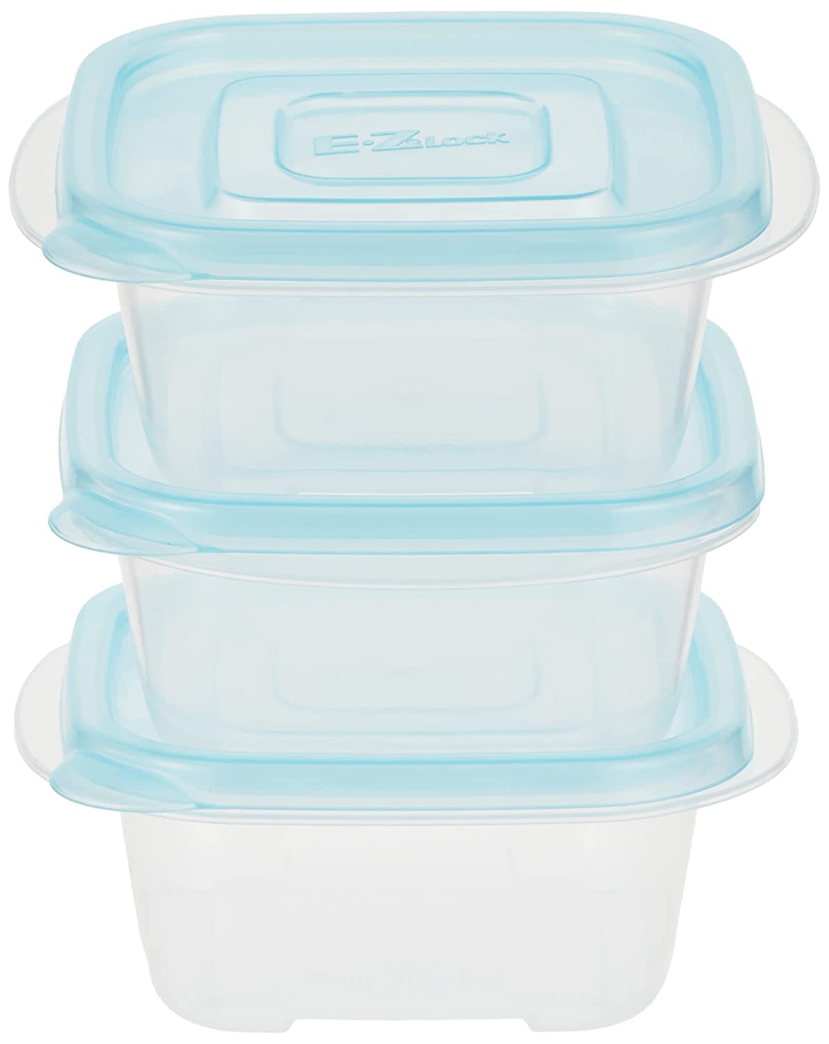 Lock & Lock Locknlock Ez Lock Pastel Square Container, Set Of 3 Piece - Blue Hle8100W, 250 ml