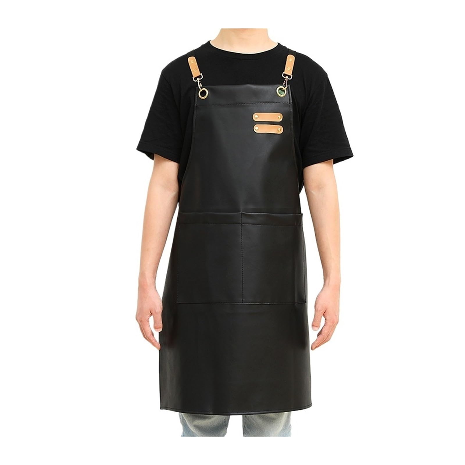 Grembiule spesso e impermeabile con spalline regolabili sul retro: comodo abbigliamento da lavoro for l'uso quotidiano