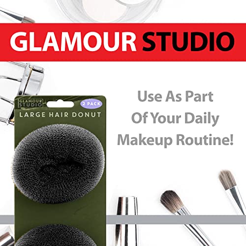 VFM - Large Black Hair Donuts - Glamour Studio (2 Pack) - Image 2