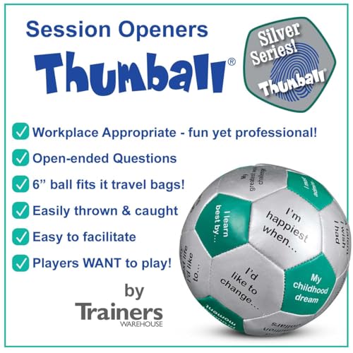Image of Trainers Warehouse 6 inch Thumball Collection, 32 Prompts for Conversation, Team Building, Relationship and Training