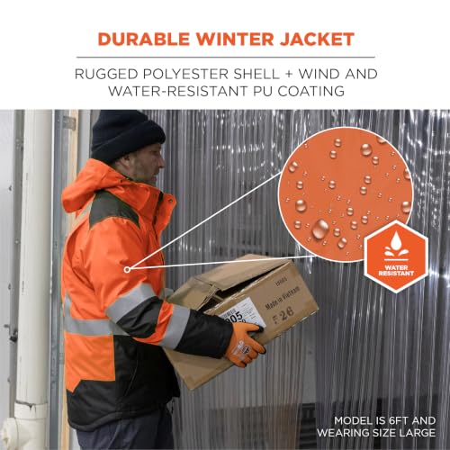 Image of Ergodyne Unisex Glowear 8390 Hi-vis Winter Jacket With Amplifire Heat Reflective Lining - Type R, Class 3