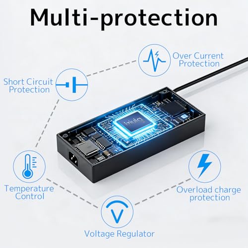 Image of 240W Charger Replacement for ASUS ROG Zephyrus ProArt TUF Power Supply Cord | Temperature control AC Adapter for Tuf A16 A18 A14 laptop ROG Zephyrus G14 G16 Flow Z13 ProArt PX13 P16 Rectangle Gaming work
