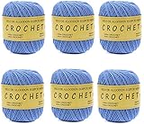 Hilo de Algodón para Tejer Crochet Ganchillo o Punto Torrijo PERLE XXL No 8 70g, Color 43323-6